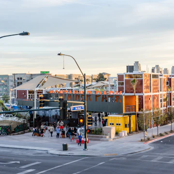 Las Vegas, USA - January 10, 2014: The Downtown Container Park is the center-point of the revitalization going on downtown. Located along the world famous Fremont Street, the Container Park includes shopping, dining and entertainment.
488871457
Travel, Photography, City Life, Single Object, Color Image, Steel, Metal, Material, Famous Place, Travel Destinations, Urban Scene, Outdoors, Horizontal, Las Vegas Metropolitan Area, Day, Shopping Mall, Store, Retail Place, Public Building, Built Structure, Cargo Container, Container, Man Made, Rebuilding