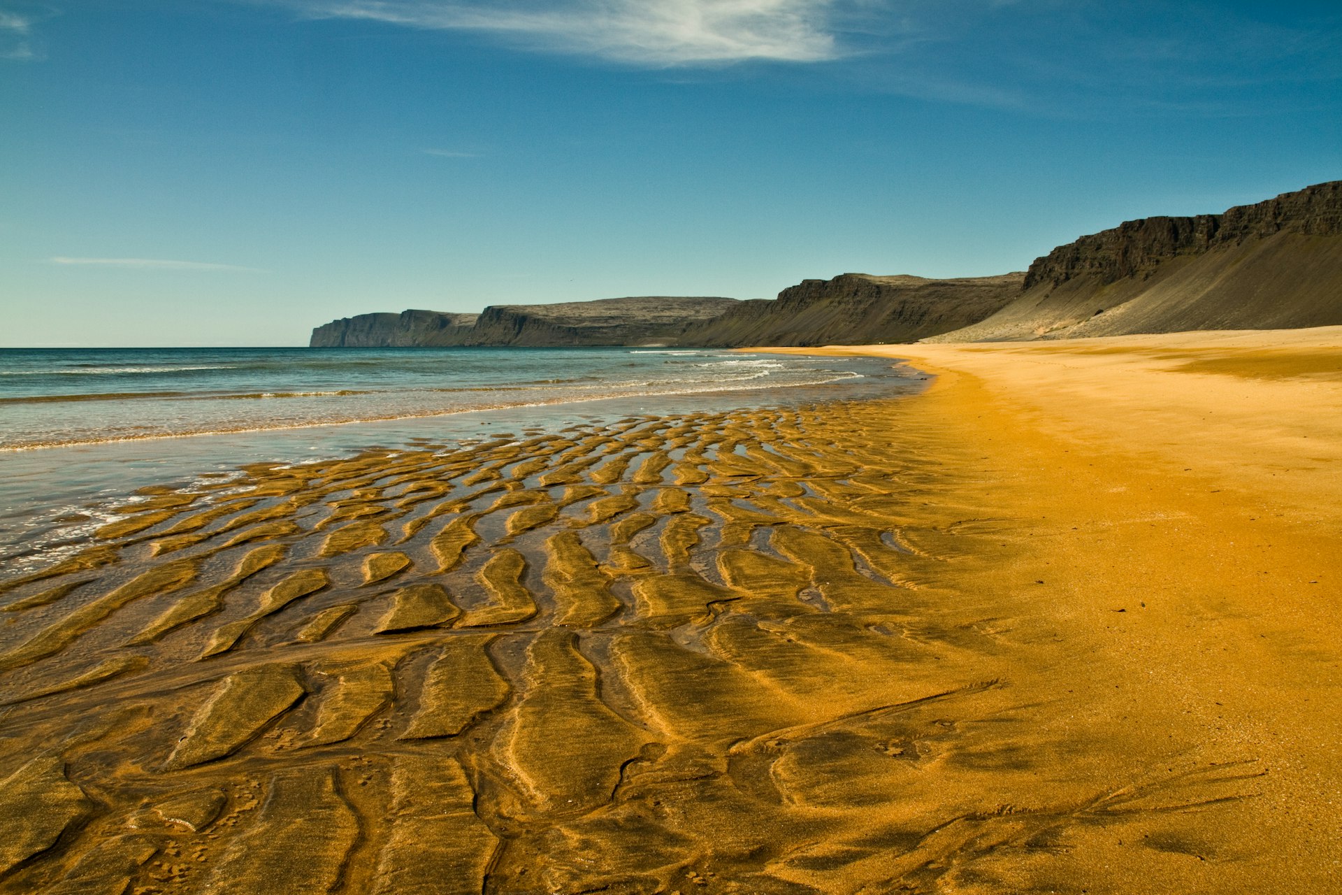 Rauðasandur, a golden beach in the West Fjords of Iceland.