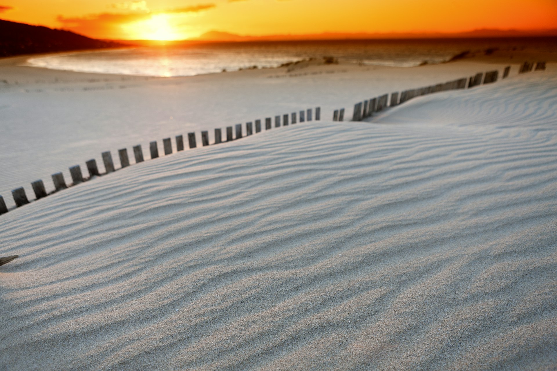 The rippled sand dunes of Punta Paloma, Tarifa, Cádiz, Spain