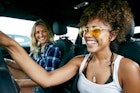 Portrait of two women with long blond and brown curly hair sitting in car, wearing sunglasses, smiling. - stock photo
person, sunglasses, hair, face, photography, portrait, transportation, people, selfie, vehicle, Car, Driving, Road Trip, Friendship, Women, Happiness, Travel, Fun, Young Adult, Only Women, Smiling, Lifestyles, Vacations, Two People, African-American Ethnicity, Young Women, Car Interior, Enjoyment, Toothy Smile, Real People, Freedom, Cool Attitude, Leisure Activity, 30-34 Years, Wellbeing, Motor Vehicle, USA, White People, 25-29 Years, Carefree, Adult, Horizontal, California, Multiracial Person, Sitting, Natural Beauty - People, Attitude, Blond Hair, Cheerful, Multiracial Group, Female Friendship, Eyewear, Girl Power, City Of Los Angeles, Independence, Looking At Camera, Mid Adult, Beautiful Woman, Casual Clothing, Color Image, Day, Southern California, Waist Up, Adults Only, Brown Hair, Curly Hair, Mid Adult Women, Natural Hair, Redondo Beach - California, Vehicle Interior