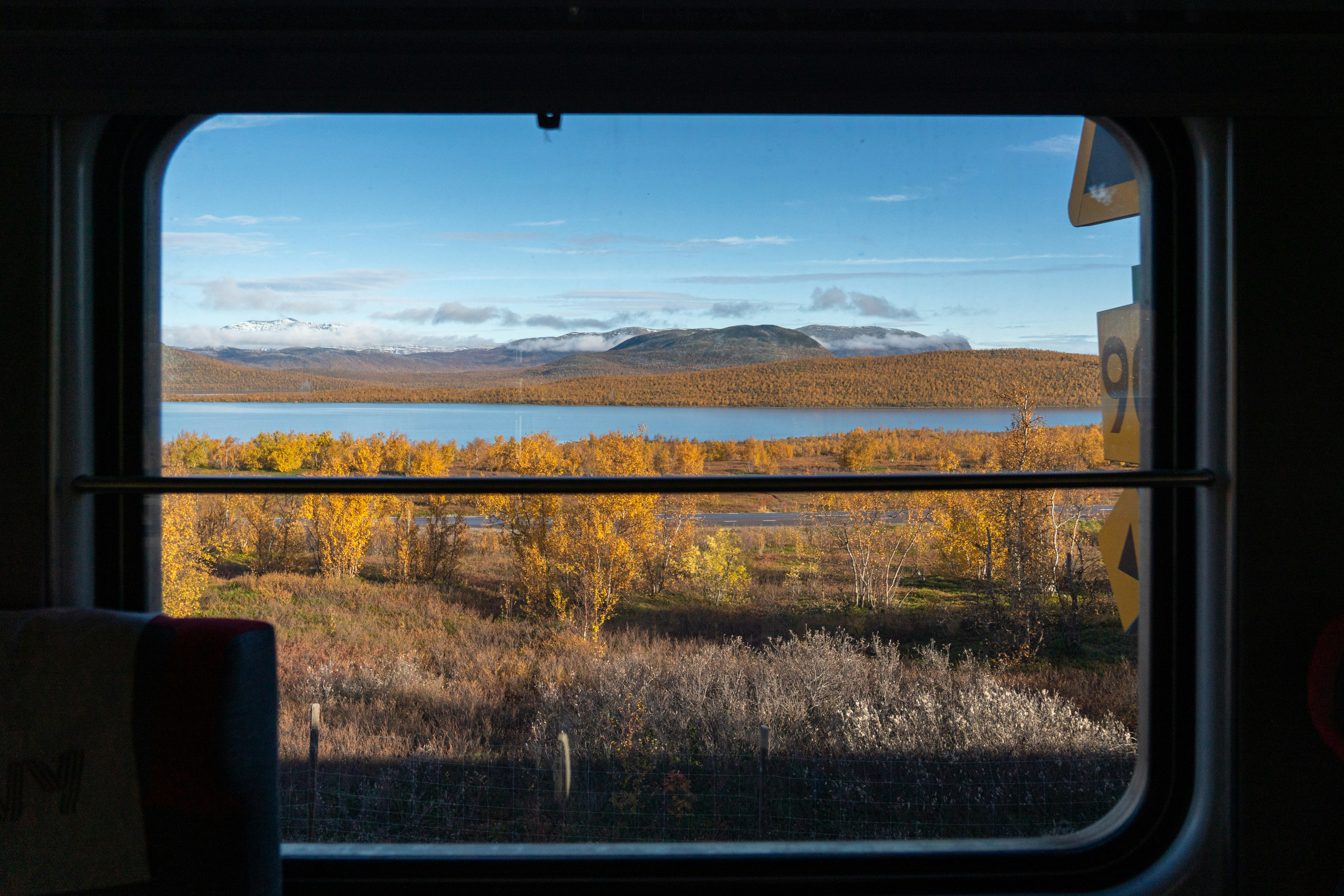 Window views from a train of Sweden's Abisko National Park
