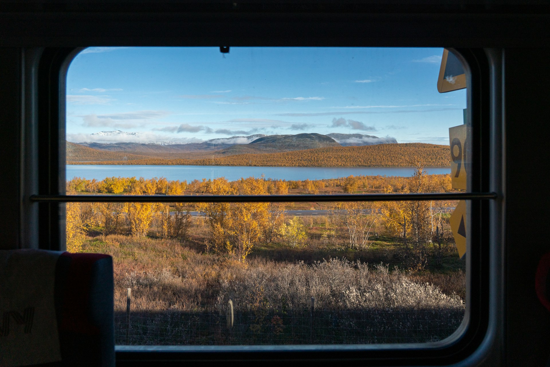 Window views from a train of Sweden's Abisko National Park