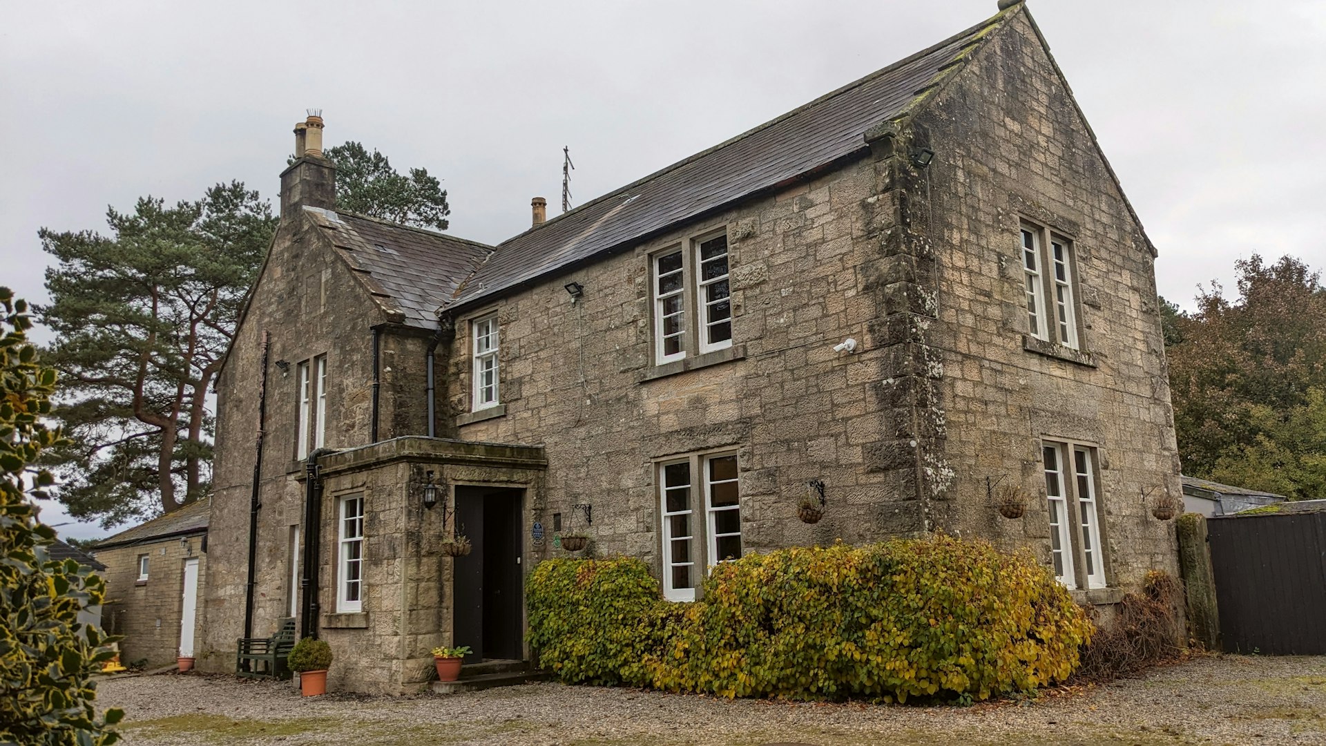 The exterior of Blackaddie Country House Hotel, Sanquhar.