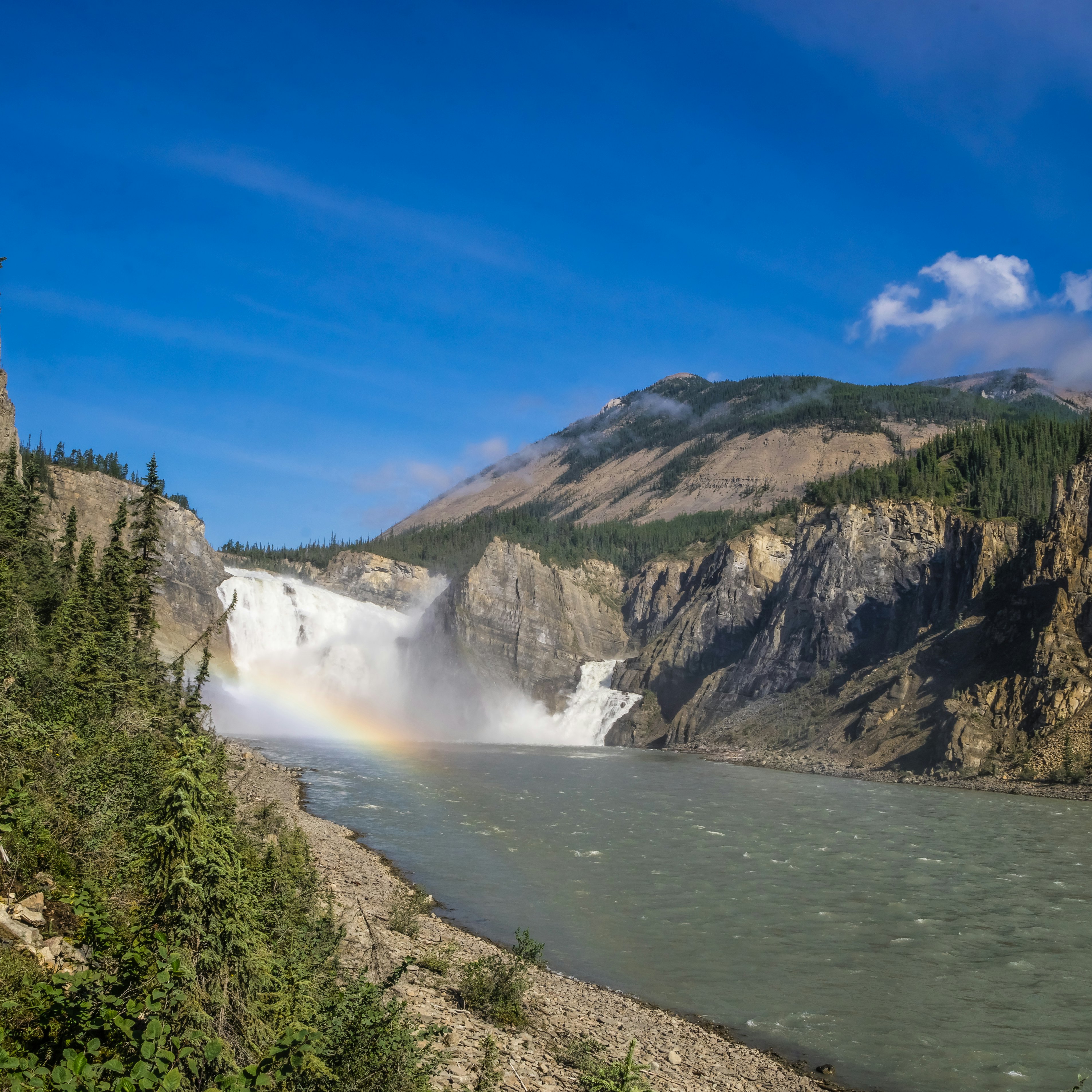 Virginia Falls in mist and water mist rainbow at South Nahanni river, Northwest Territories, Canada
636667608
Nahanni River, Nahanni National Park, Wilderness Area, Extreme Terrain, Journey, Adventure, Multi Colored, Nature, Northwest Territories, Canada, Rainbow, River, Park - Man Made Space
