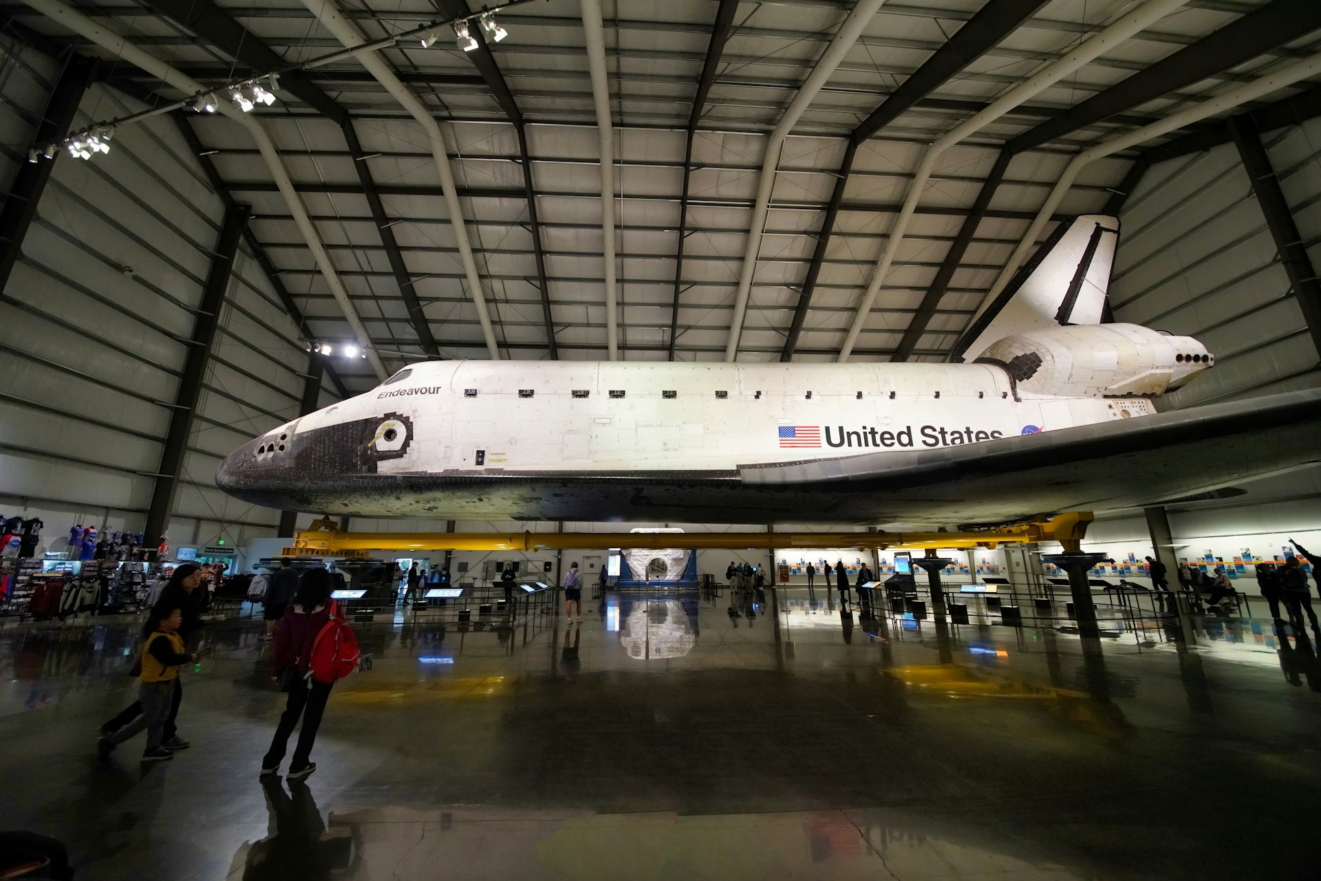Space shuttle Endeavour at the California Science Center, Los Angeles, California, USA