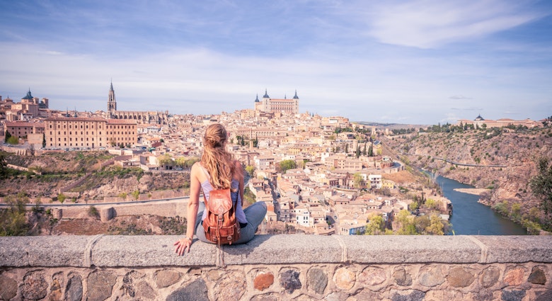 Woman travelling in Europa- Panoramic view of Toledo city in Spain; Shutterstock ID 2336007943; purchase_order: 65050; job: Online Editorial; client: Bailey Freeman; other: Day trips from Madrid
2336007943