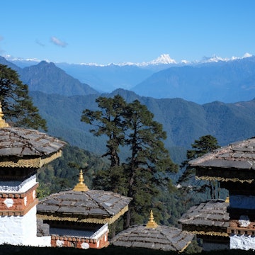 Chortens on Dochu La (pass)