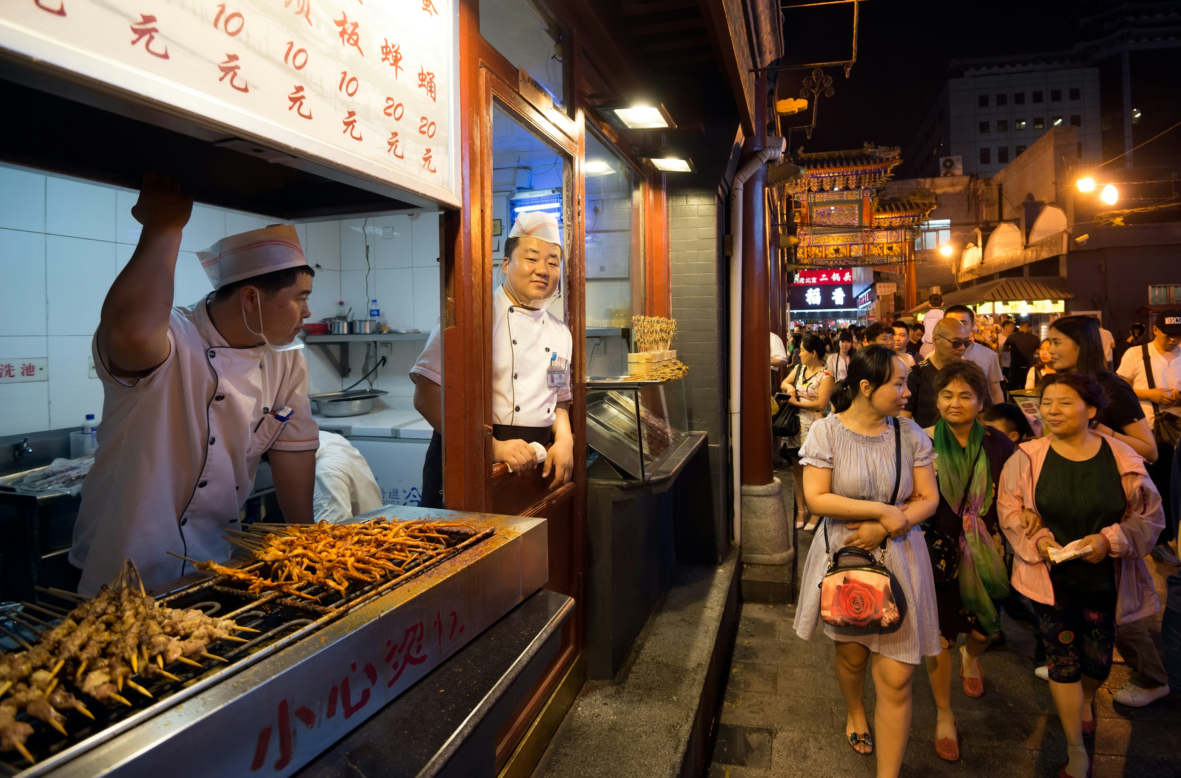 Street-food vendors in a hutong, Beijing, China