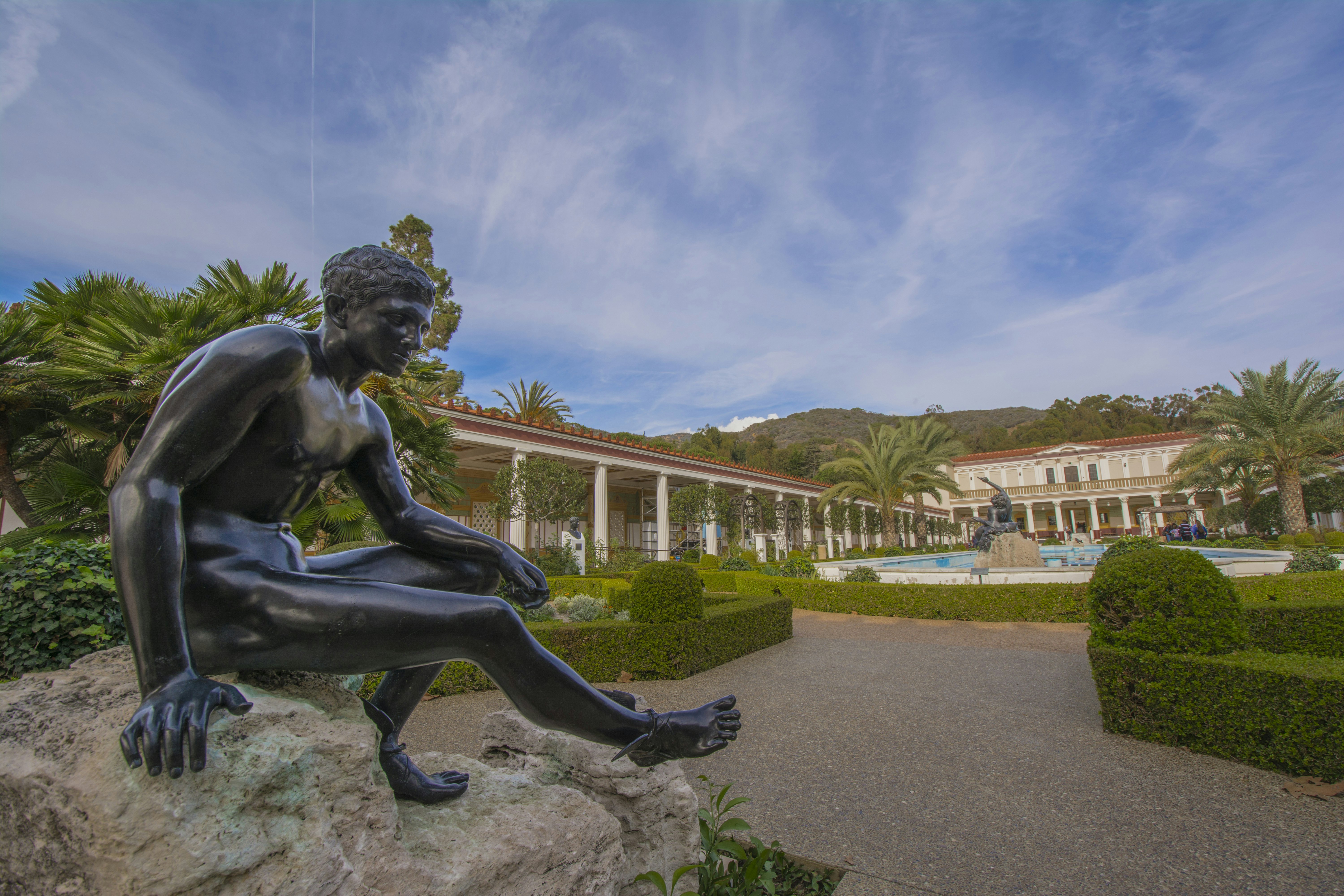 A sculpture at the Getty Villa, Los Angeles, California, USA