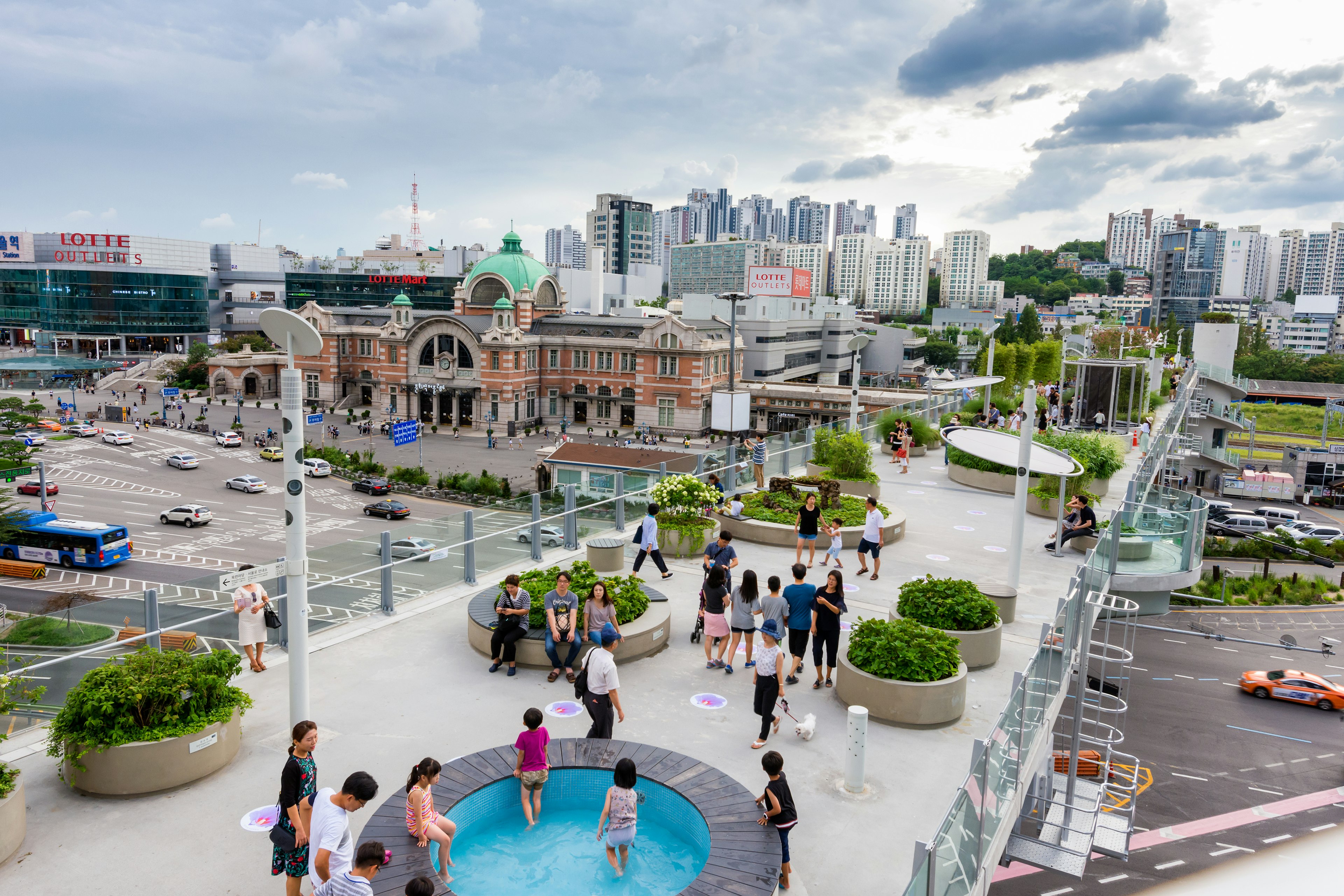 View of Seoullo 7017 skypark, Seoul, South Korea