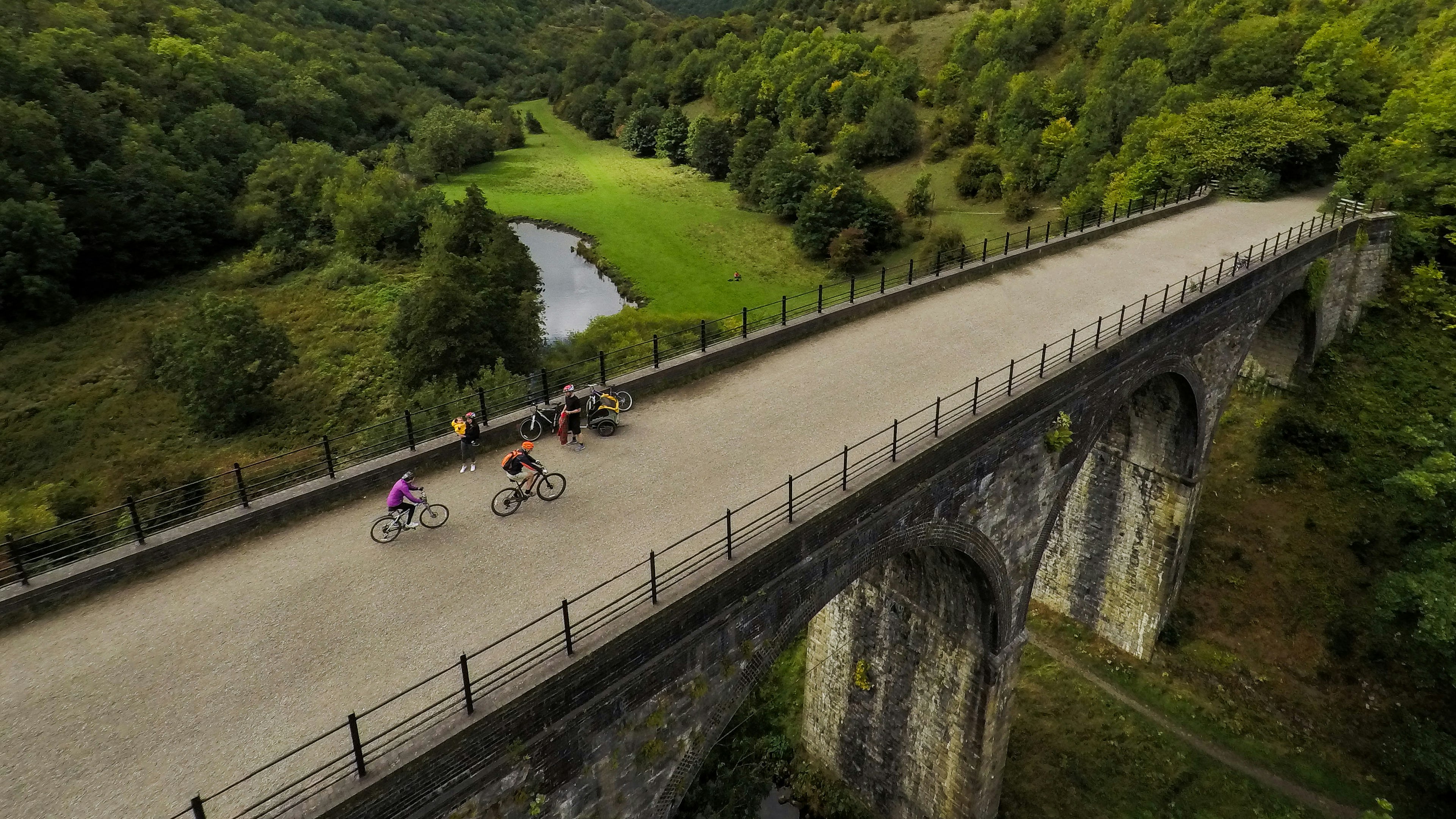 Aerial view of the Peak District National Park