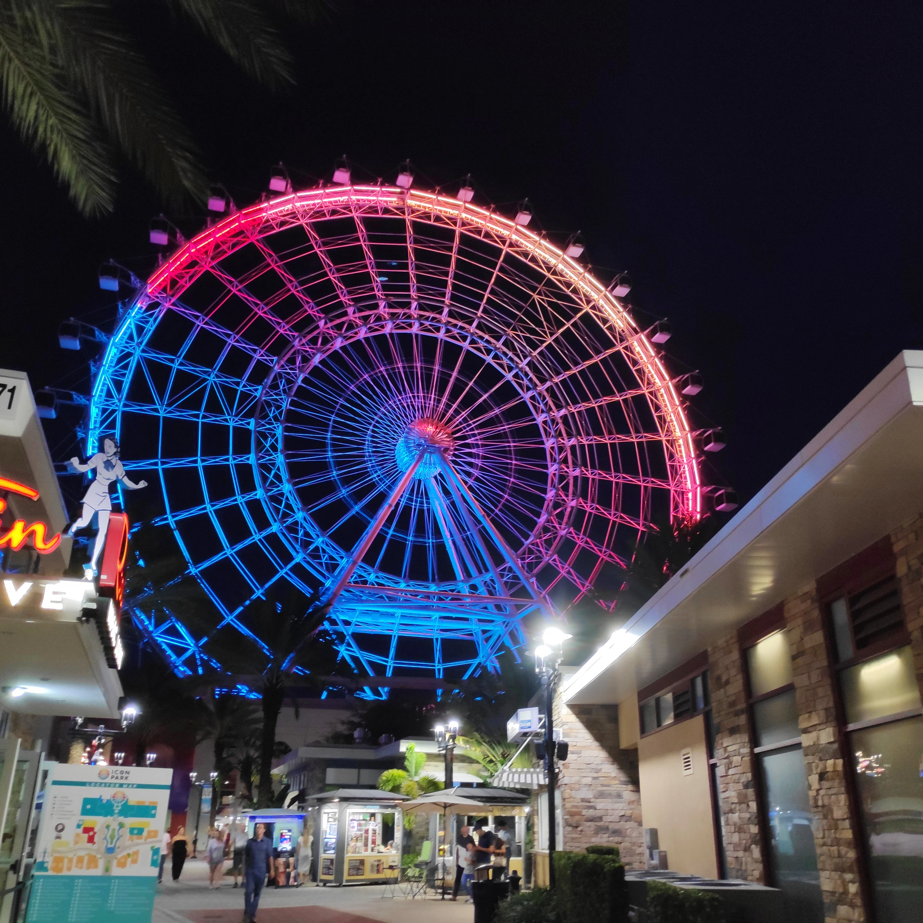 Sep 20, 2019: The wheel at the ICON park lit up at night.
1516001303
amusement, architecture, attraction, attractive, background, beautiful, blue light, building, colorful, colorful background, enjoyment, entertainment, evening, famous, ferris, ferris wheel icon, florida, fun, holiday, icon, icon park, landmark, leisure, light, night, orlando, orlando florida, outdoor, park, peaceful, pleasure, recreation, red light, roundabout, tourism, tourist, travel, vacation, view, wheel, wheel at the icon park