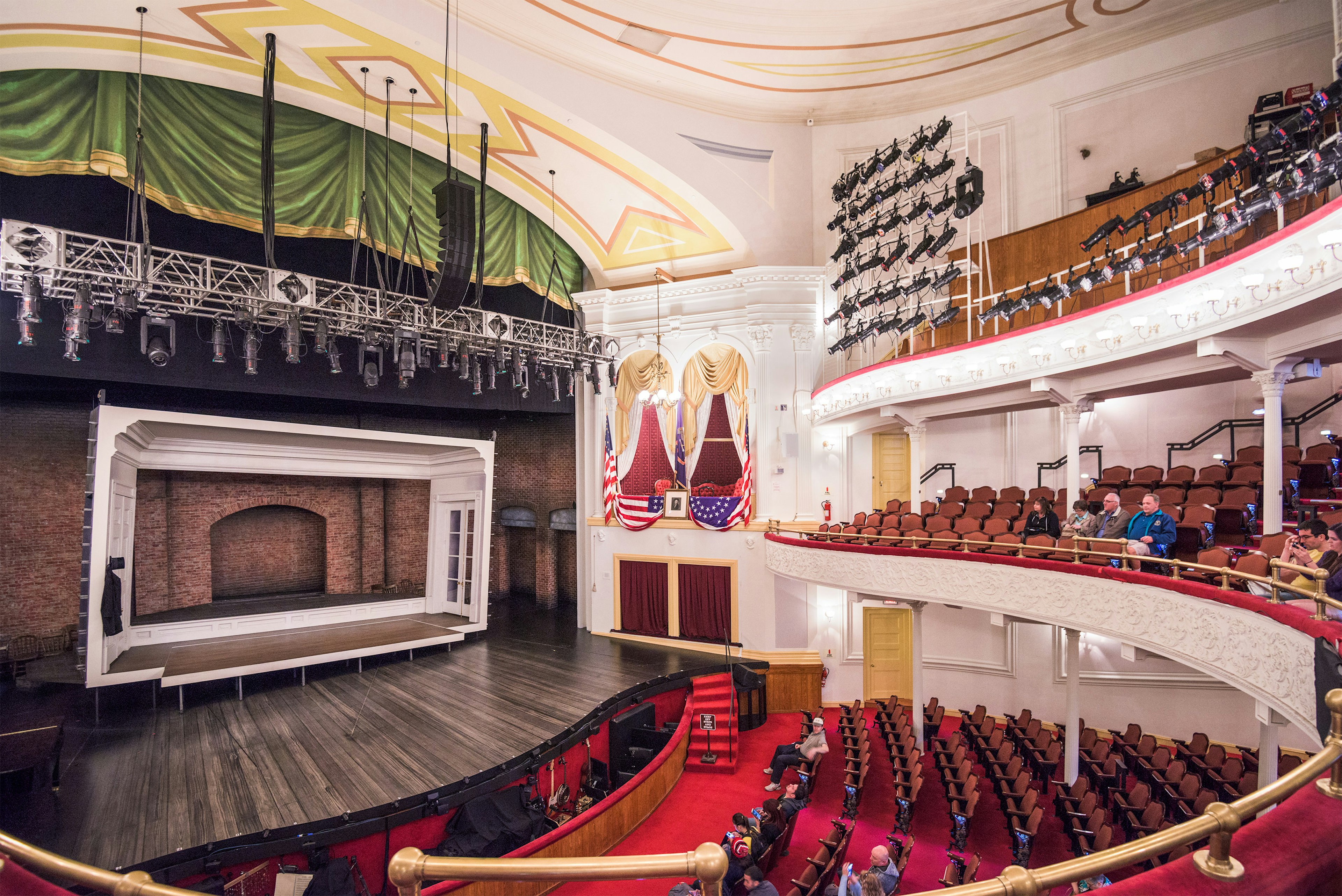 Stage and seating of Ford's Theatre.