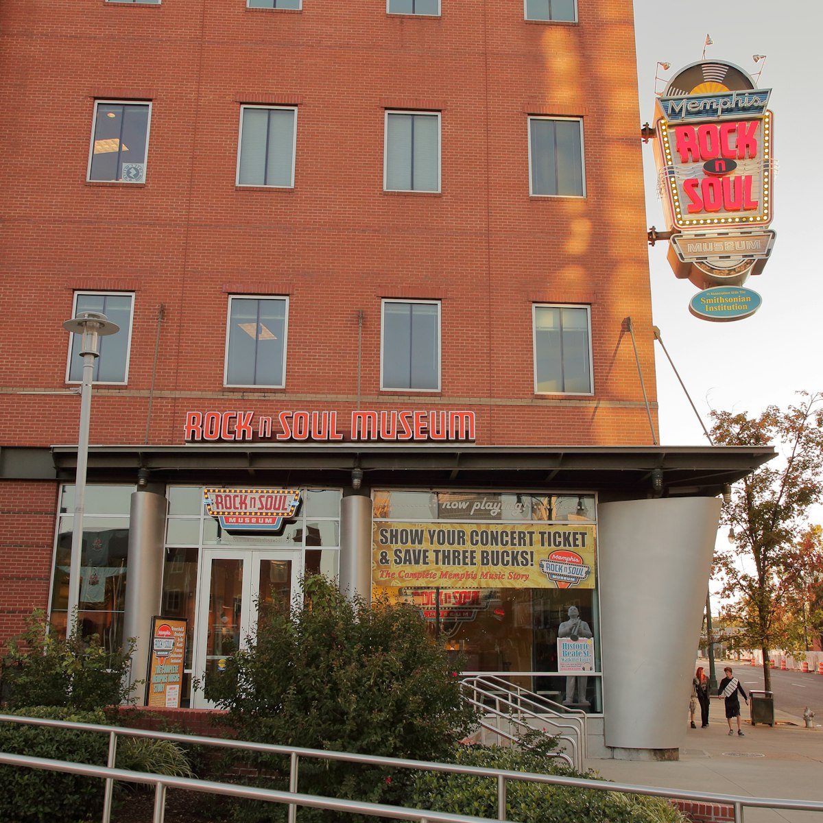 Entrance to the Memphis Rock n Soul Museum.  The museum is located next to the FedEx forum near Beale Street - Memphis, Tennessee, USA - October 13, 2019; Shutterstock ID 1535939477; full: 65050; gl: Online editorial; netsuite: POI updates; your: Ann Douglas Lott
1535939477