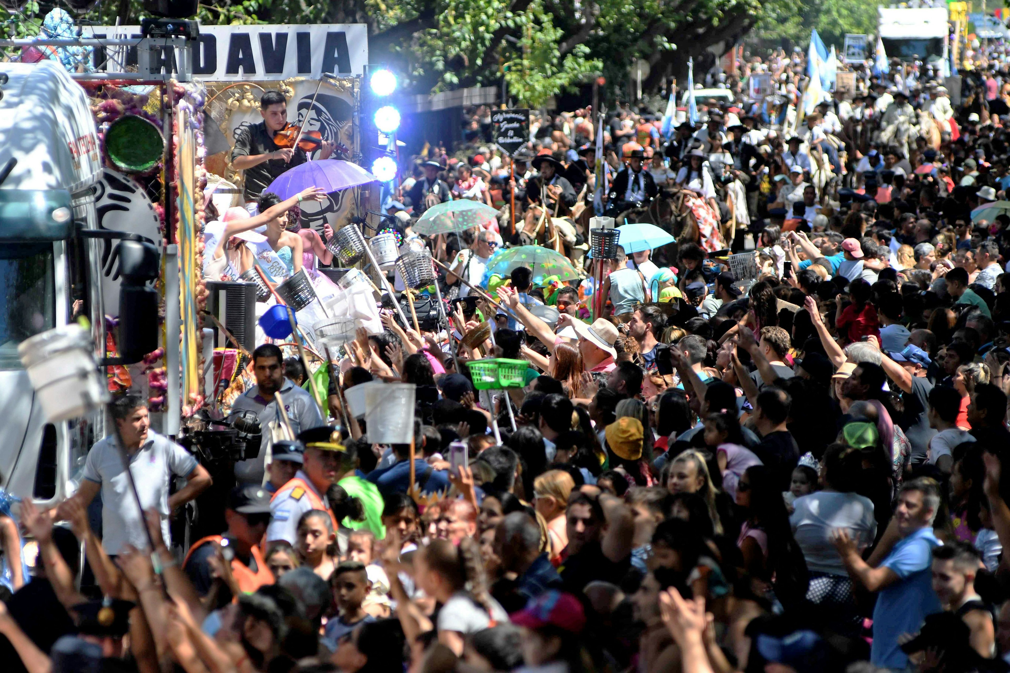 General view during El Carrusel parade, one of the main events of the Fiesta de la Vendimia, Mendoza, Argentina