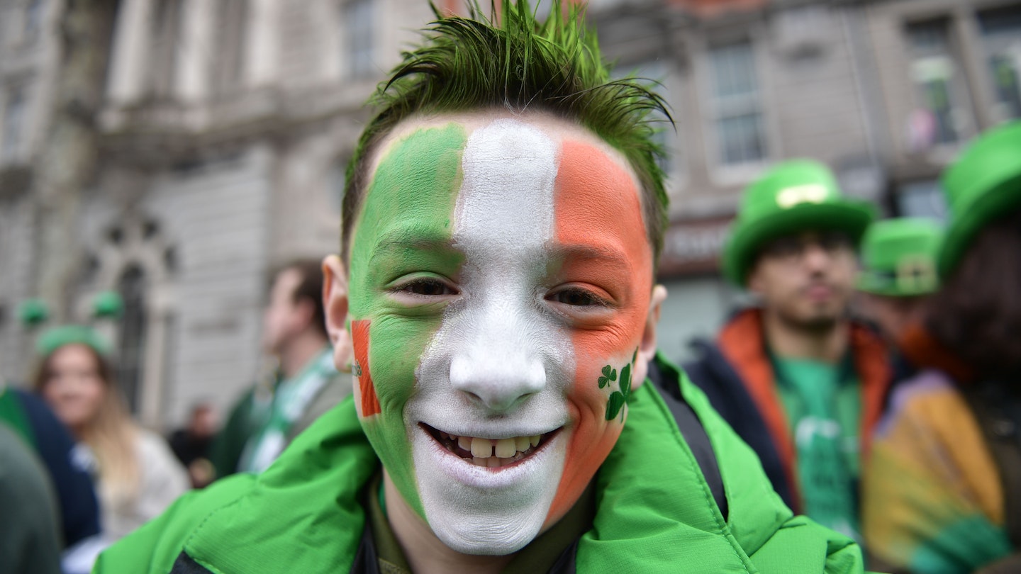 DUBLIN, IRELAND - MARCH 17: Revellers prepare for the St Patrick's Day Parade on March 17, 2023 in Dublin, Ireland. 17th March is the feast day of Saint Patrick commemorating the arrival of Christianity in Ireland. (Photo by Charles McQuillan/Getty Images)
1248436187