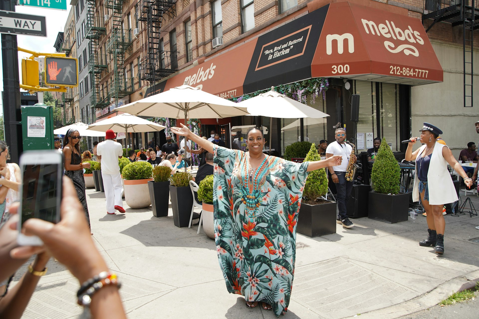 Harlem restaurateur Melba Wilson outside of her restaurant Melba’s, Harlem, New York City, New York, USA