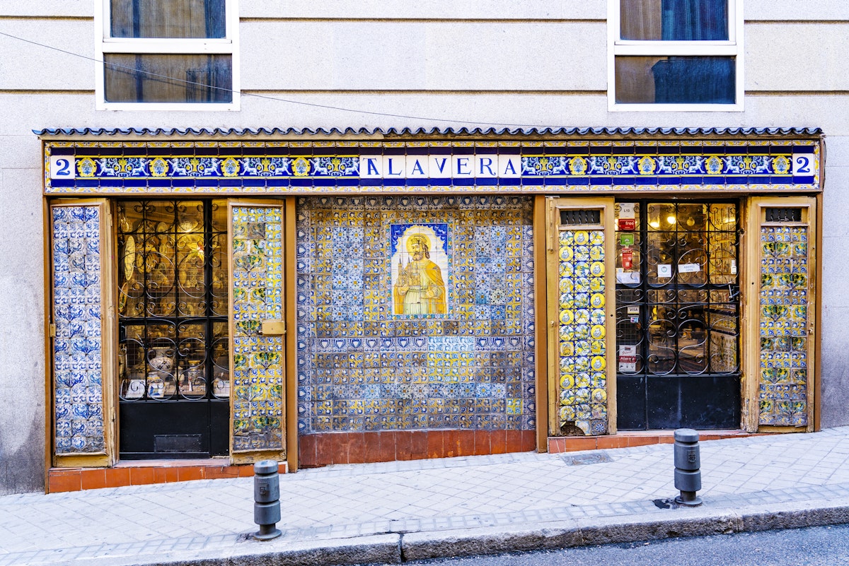 Madrid, Spain - August 18, 2021: The Antigua Casa Talavera sells traditional handmade pottery and tile from all over Spain in this downtown Madrid, Spain store. The store was opened in 1904 and is still family operated.
1342196704
talavera, antigua casa talavera