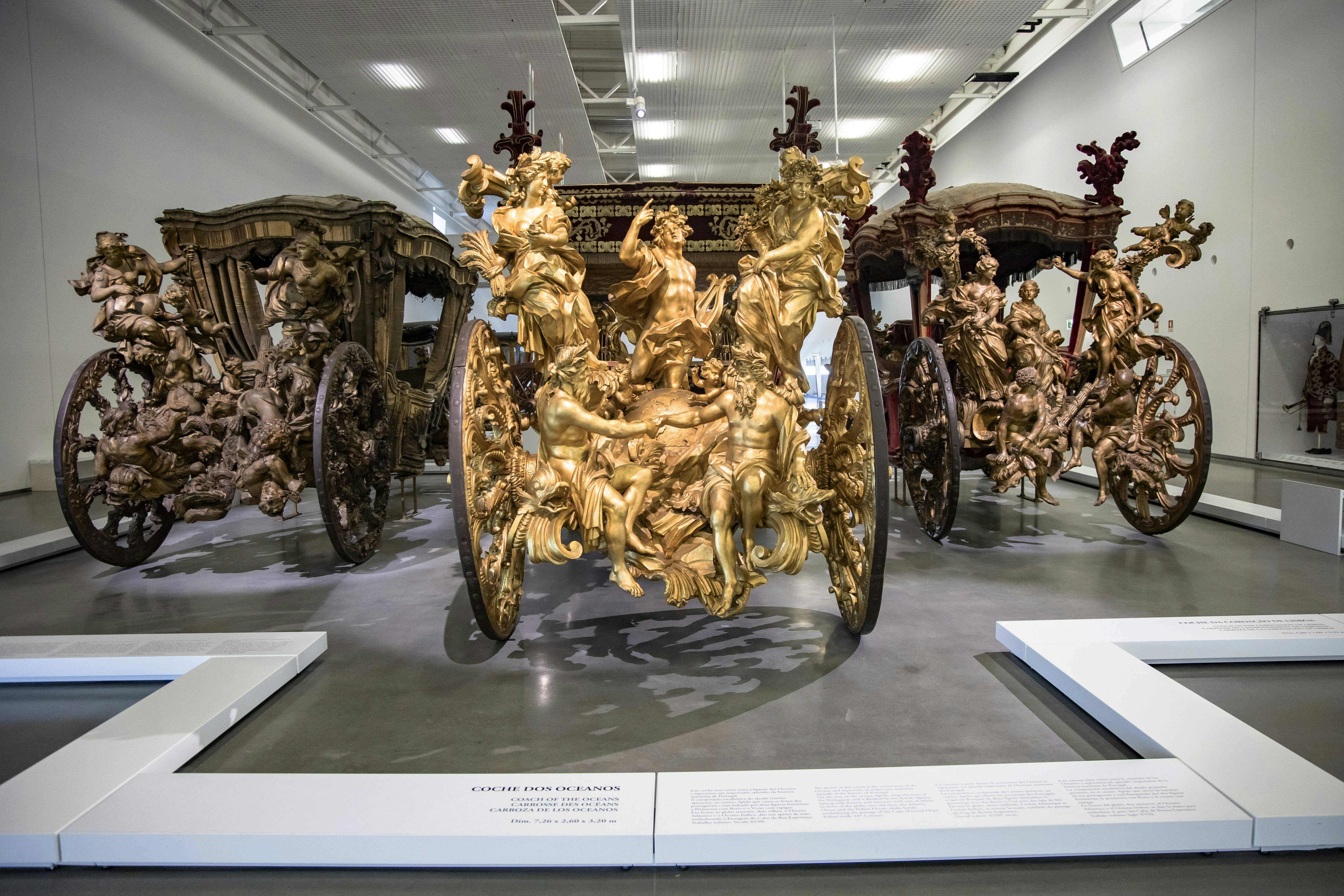 The Coach of the Oceans (C) is pictured in the National Coach Museum (Museu Nacional dos Coches) in Lisbon, Portugal on July 7, 2023. (Photo by Emmanuele Contini/NurPhoto via Getty Images)
1513202889
daily life, nurphoto, oceans, national coach museum, july 7, emmanuele contininurphoto
