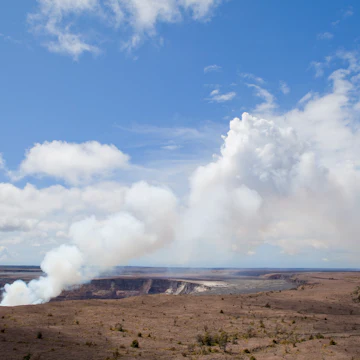 Kilauea crater fumarole expelling fumes.
467882084
Cloudscape, Pele, Kilauea, Geology, Fumes, Exploding, Wide Angle, Big Island, Hawaii Islands, Day, Island, Volcanic Crater, Fumarole, Volcano, Earth, Cloud, Fog, hot spot, sulfide, Gas, Crater, Halemaʻumaʻu