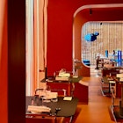 Interior shot of ll Gusto di Xinge restaurant in Florence, Italy
