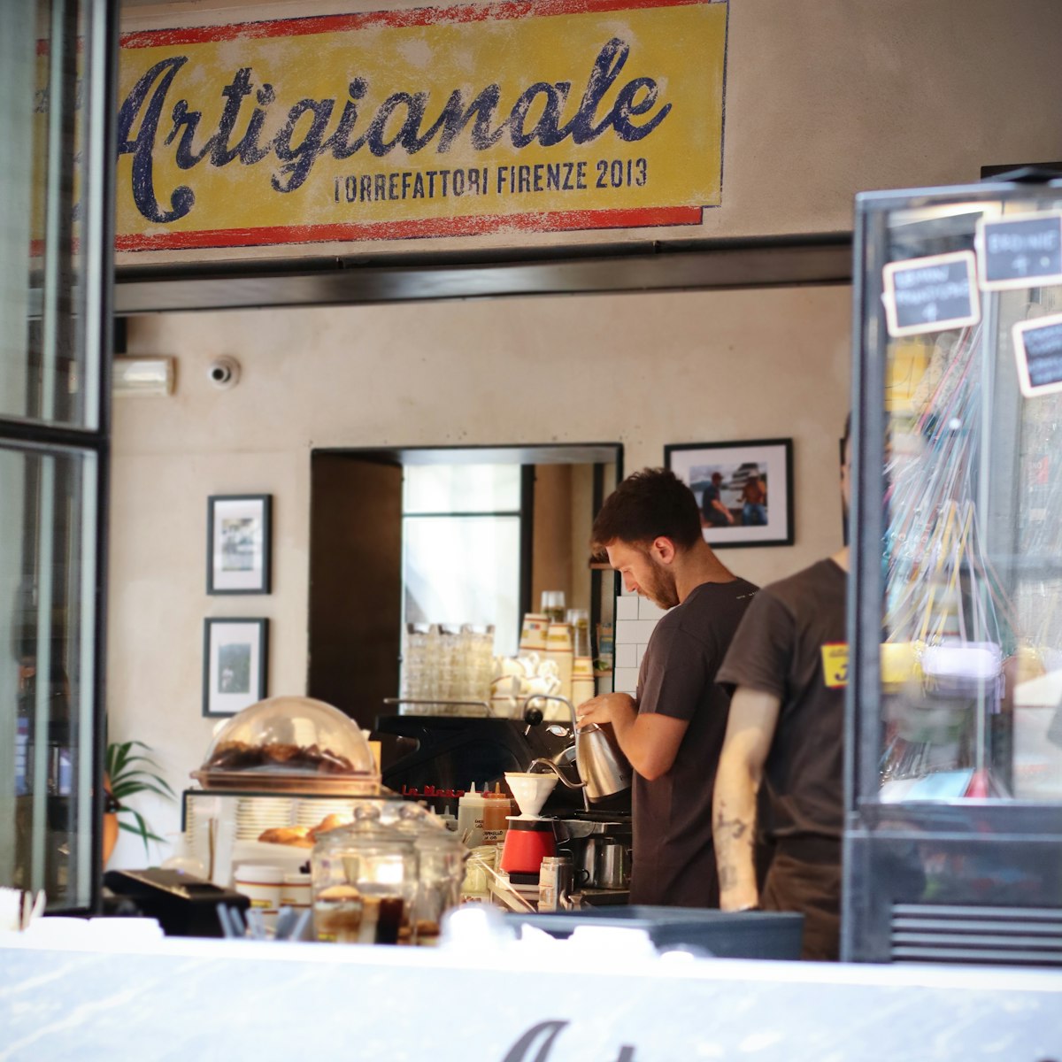 Ditta Artigianale Neri: Coffee made with beans from a choice of worldwide sources, plus brunch options, at sidewalk tables.