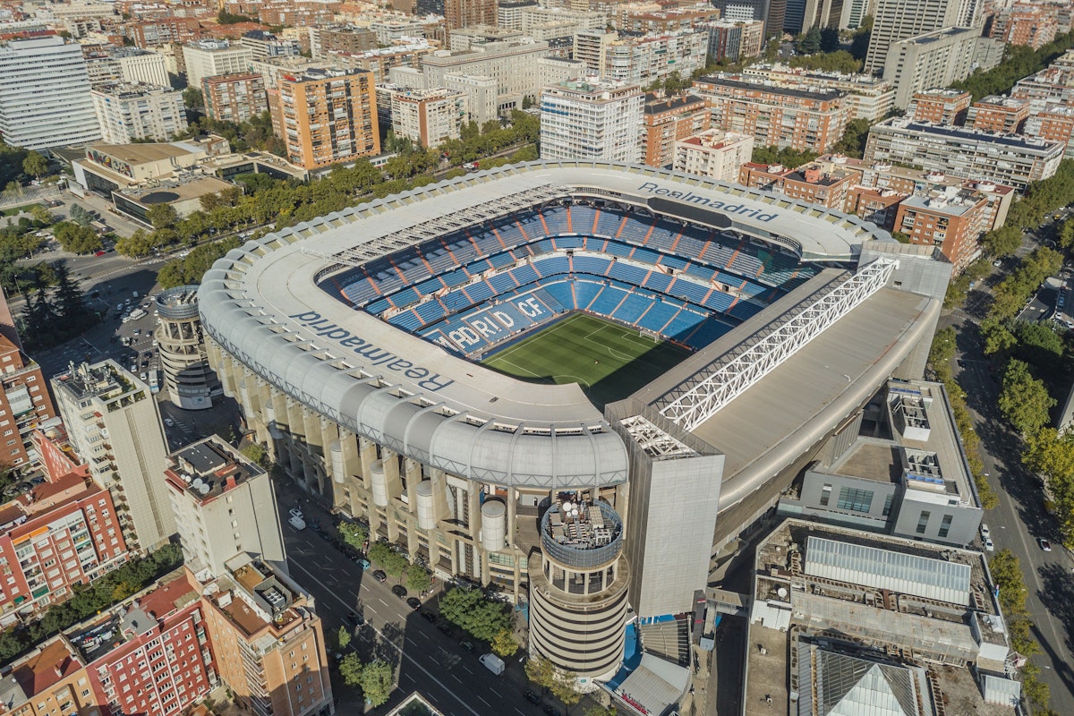 MADRID, SPAIN, OCTOBER 2018 - Aerial view of Santiago Bernabeu stadium
1069599884
Aerial view of Santiago Bernabeu stadium in Madrid