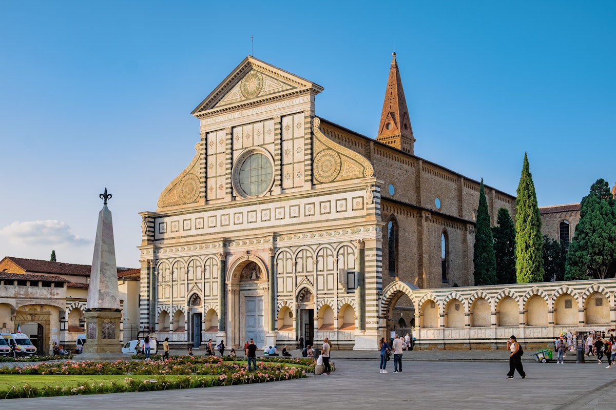 Basilica of Santa Maria Novella, one of the most important Gothic churches in Tuscany.
