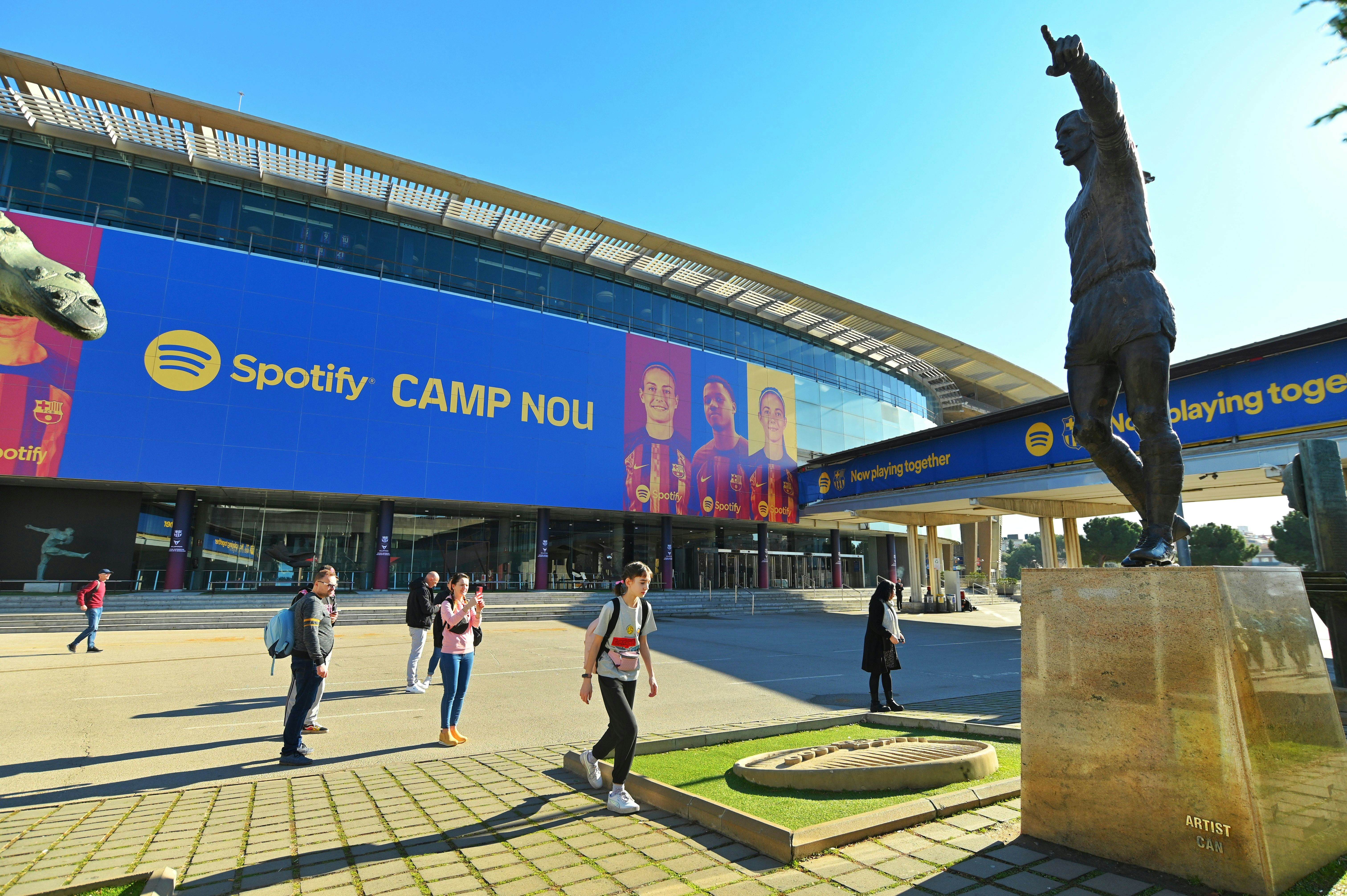 Barcelona, Spain â€“ February 03, 2023: The beautiful Camp Nou stadium exterior on a sunny day in Barcelona, Spain
Barcelona, Spain – February 03, 2023: The beautiful Camp Nou stadium exterior on a sunny day in Barcelona, Spain
1482366803
grand, buildings, towering, view, crowd, sports, structure, exterior, skyline, urban, vast, expanse, landscape, barcelona, psain
The beautiful Camp Nou stadium exterior on a sunny day in Barcelona, Spain