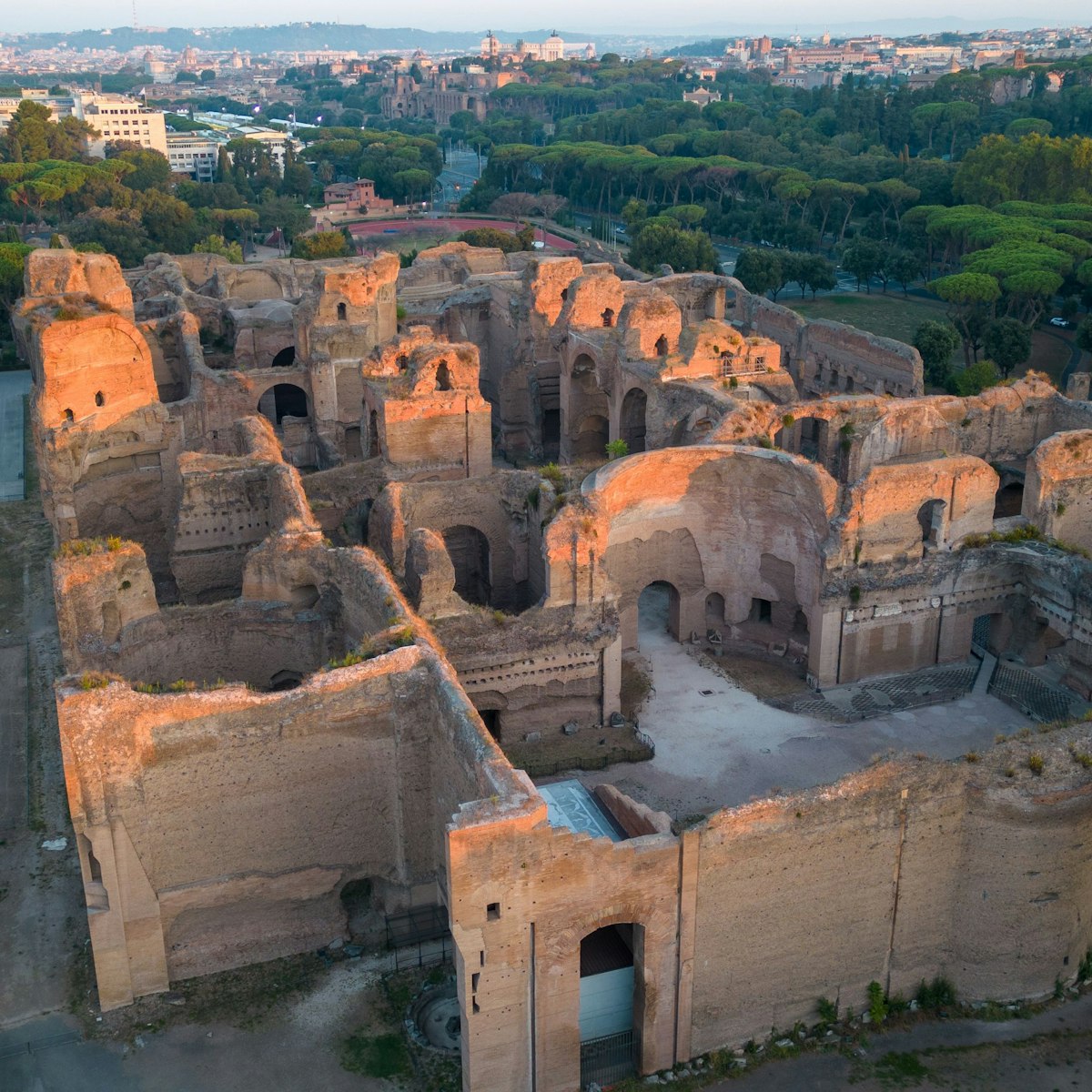 Baths of Caracalla - Ancient Roman Ruins. Rome, Italy.