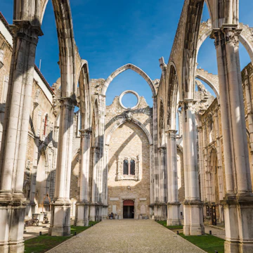 Lisbon, Portugal - 12. October 2015. Interiors of the roofless Carmo Convent in Lisbon, ruined by the earthquake
496913698
Travel, Building Exterior, Nave, Convent, Gothic Style, Blue, Damaged, Open, Construction Industry, Architecture, Outdoors, Image, Lisbon, Portugal, Europe, Earthquake, Sky, Roof, Cathedral, Church, Old Ruin, Built Structure, Carmo, roofless