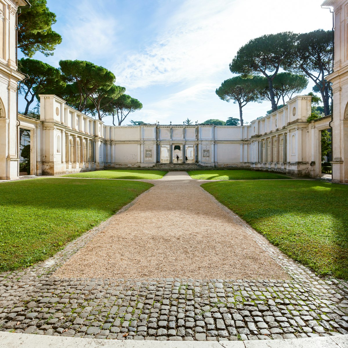 Courtyard of Villa Giulia in Rome city