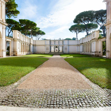 Courtyard of Villa Giulia in Rome city