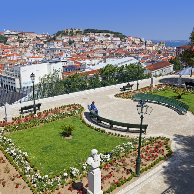 Lisbon, Portugal - May 26, 2013: Miradouro de Sao Pedro de Alcantara viewpoint or Belvedere in Bairro Alto District. View of the Baixa and Alfama District and Castelo Sao Jorge aka Saint George Castle
957763046
sao pedro de alcantara, miradouro, castelo, bairro alto, alcantara