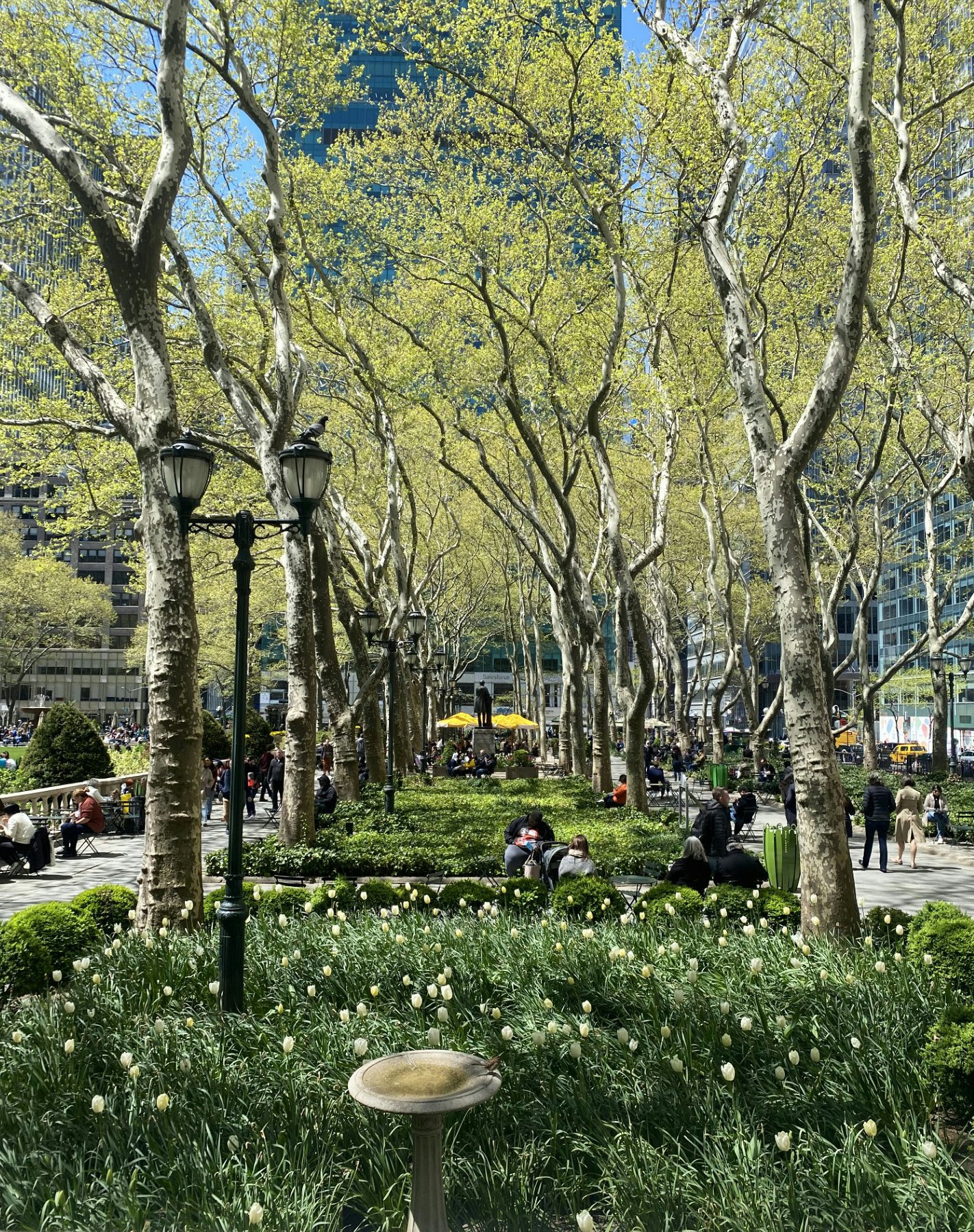 Bryant Park in April 2022, New York City
