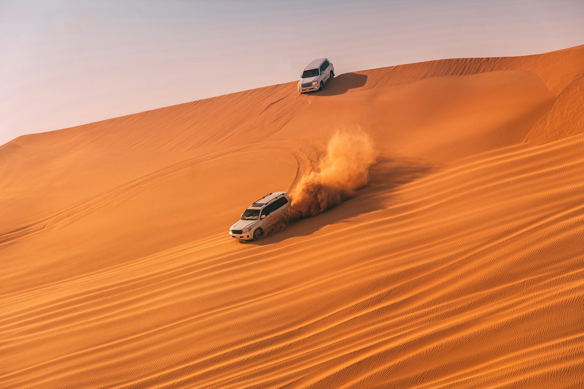 Dune bashing with a 4x4 jeep, Al-Khatim Desert, Dubai, United Arab Emirates