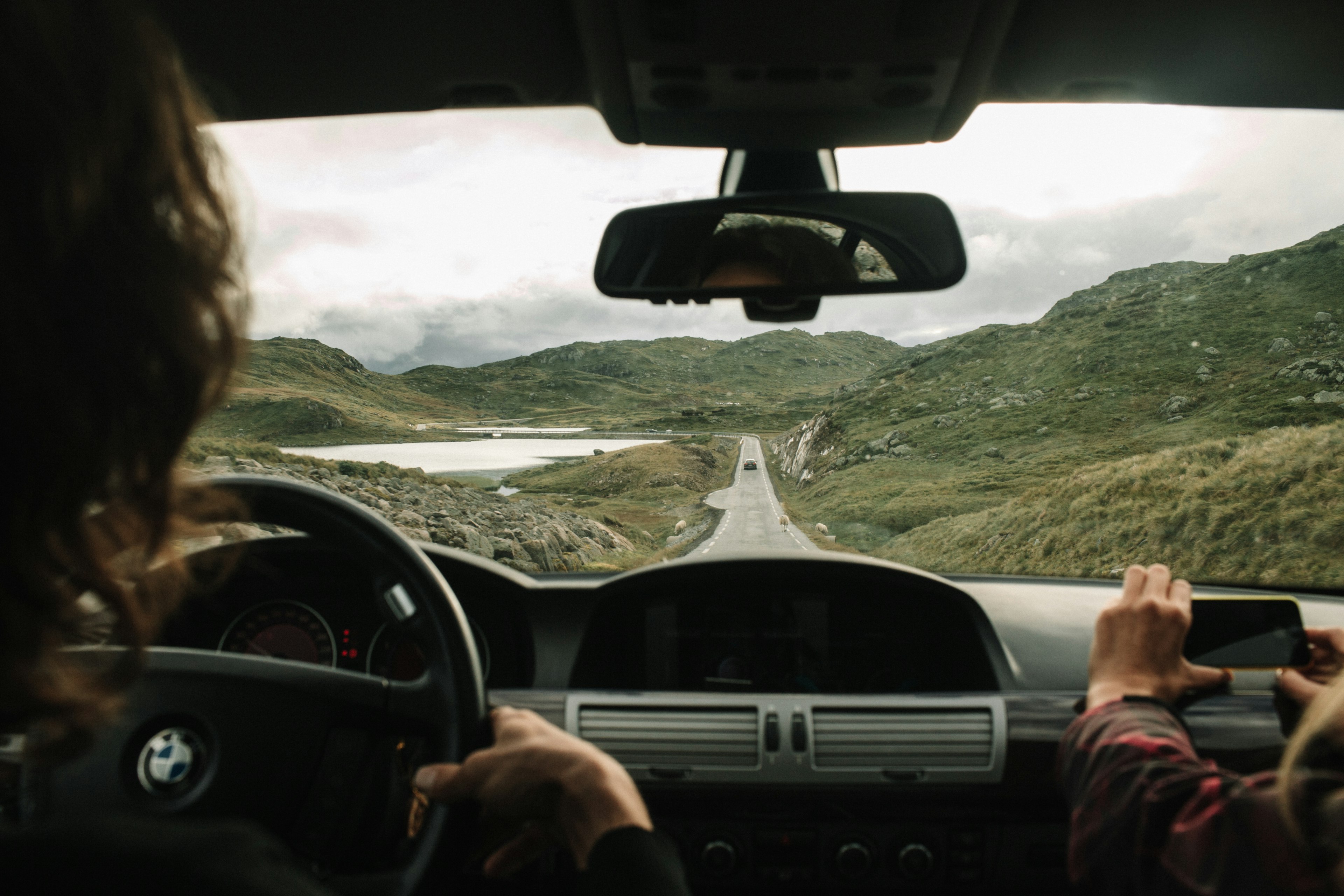 National park of Norway view from the car