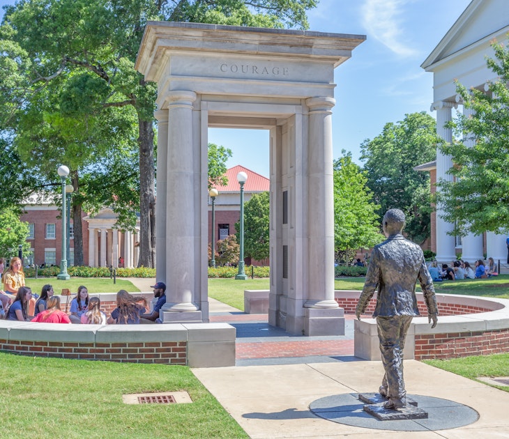 OXFORD, MS/USA - JUNE 7, 2018: James Meredith statue and monument on the campus of the University of Mississippi.; Shutterstock ID 1161304648; GL: 65050; netsuite: Online editorial; full: Memphis day trips; name: Claire N
1161304648