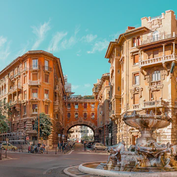 Rome, Italy, Coppedè, novembre, 2018 - District Coppedè fountain of the frogs