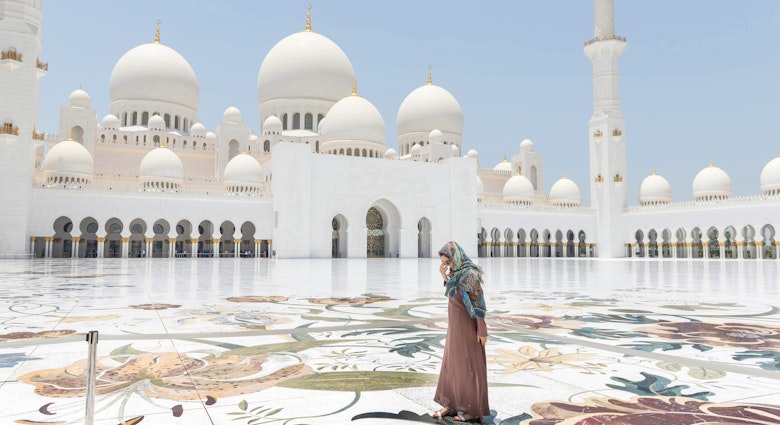 Abu Dhabi, United Arab Emirates, MAY 9, 2019: Woman in traditional abaya - dress, standing in the Sheikh Zayed Grand Mosque. Abu Dhabi, United Arab Emirates (UAE); Shutterstock ID 1436688977; GL: 65050; netsuite: Lonely Planet Online Editorial; full: best things to do in Abu Dhabi; name: Brian Healy
1436688977
abaya, abu, arab, arabian, arabic, architecture, back, beautiful, beauty, black, blue, building, clothes, culture, decor, dhabi, dress, east, emirates, famous, female, flower, girl, grand, hijab, holiday, islam, islamic, middle, mosaic, mosque, muslim, ornament, people, religion, sheikh, temple, tourism, tourist, traditional, travel, traveler, uae, united, vacation, wearing, white, woman, young, zayed
