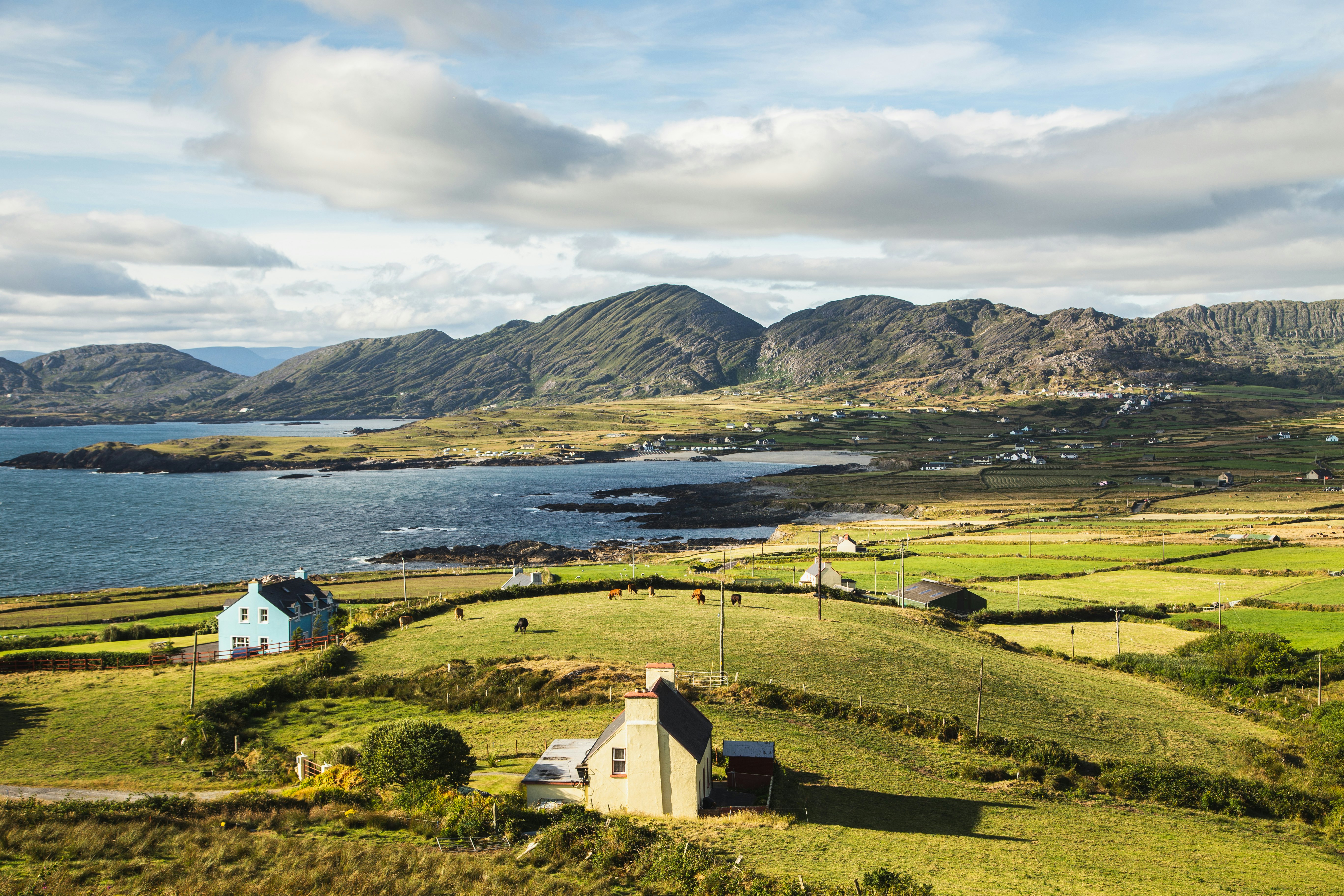 View of Allihies, a village on the Beara Peninsula, County Cork, Ireland