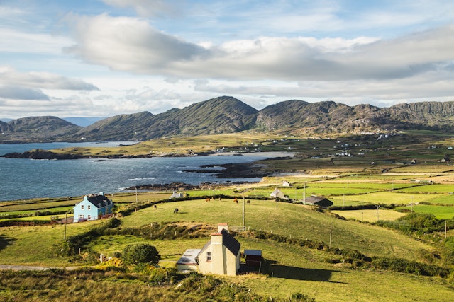 View of Allihies, a village on the Beara Peninsula, County Cork, Ireland
