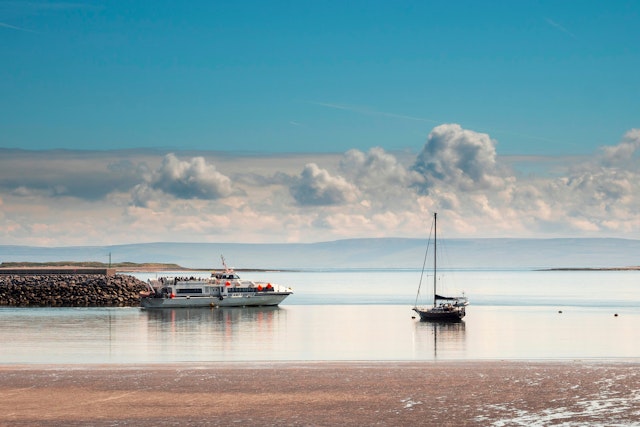 A departing ferry, Inishmore, Aran Islands, Ireland
