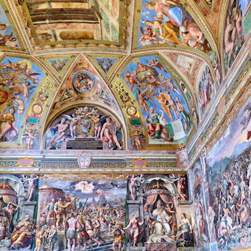 Rome Lazio Italy. The Vatican Museums in Vatican City. Raphael rooms frescoes