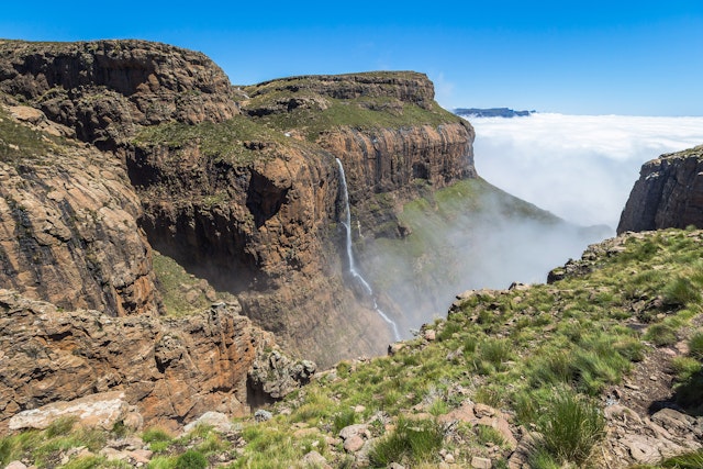 Tugela Falls as seen from the of Sentinel Hike, Drakensburg, South Africa
