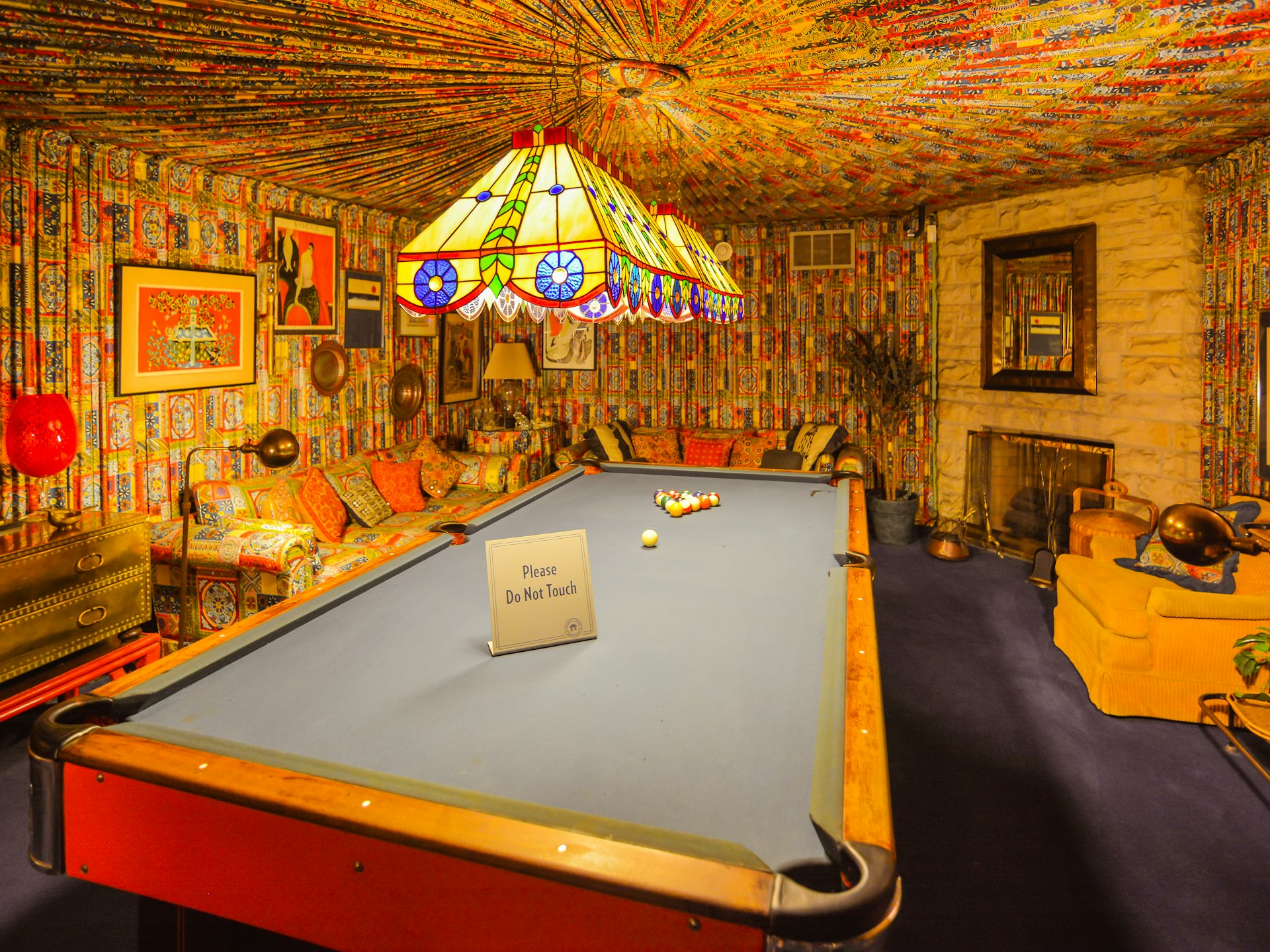 Pool room in Elvis Presley’s Graceland Mansion, Memphis, Tennessee, USA