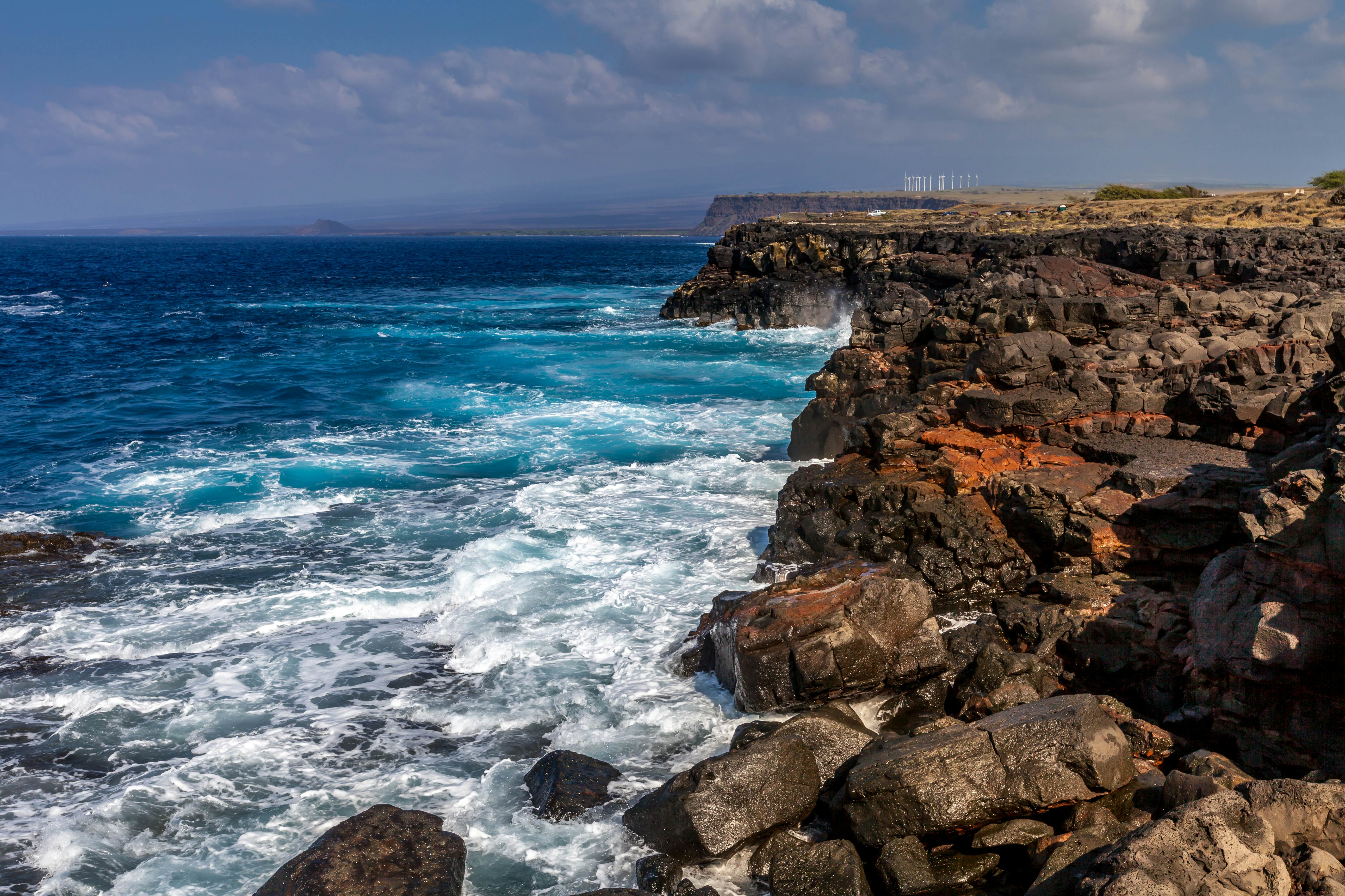 Shot in Hawaii on Big Island at Ka Lae the southermostpoint in all USA
226095067
big, blue, cliffs, coastline, foam, horizon, island, movement, ocean, rocks, seascape, waves