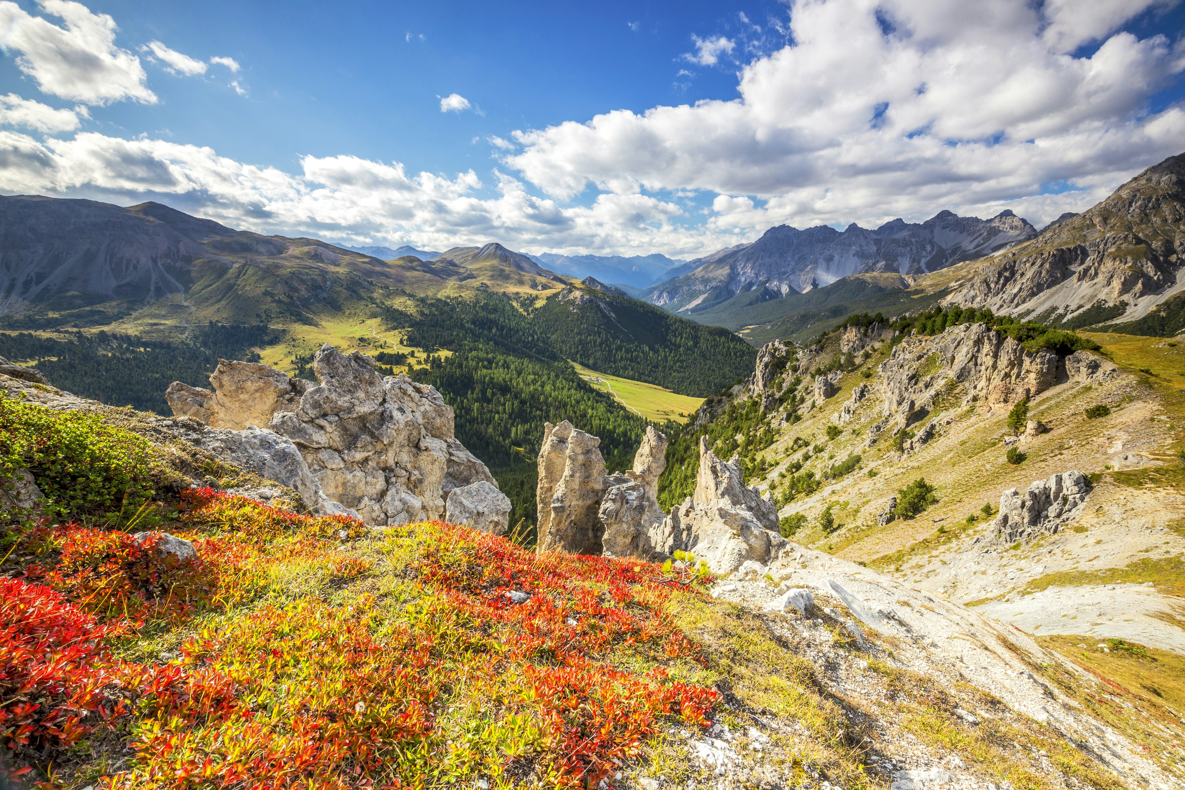 Spectacular landscapes in Swiss National Park