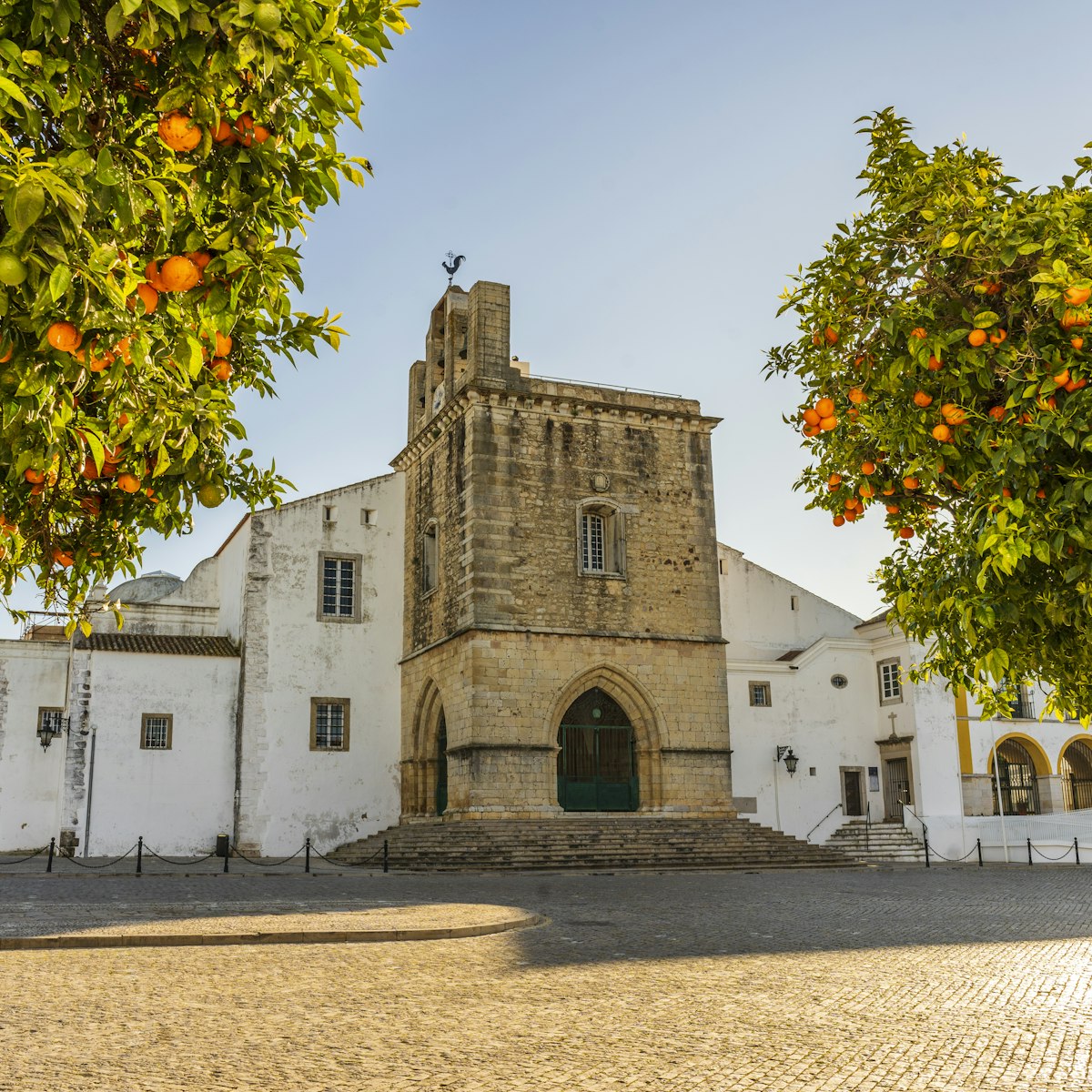 Downtown of Faro with Se Cathedral in the morning with orange tree in the foreground, Algarve, Portugal
1472097846
building, view, orange, portuguese, historical, faro