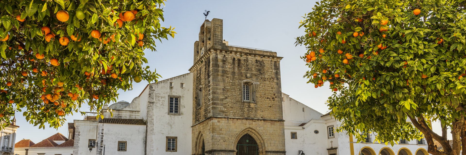 Downtown of Faro with Se Cathedral in the morning with orange tree in the foreground, Algarve, Portugal
1472097846
building, view, orange, portuguese, historical, faro